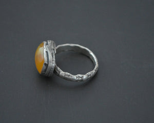 Ethnic Older Amber Ring - Size 5.75