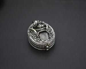 Old Silver Barong Locket Pendant from Bali