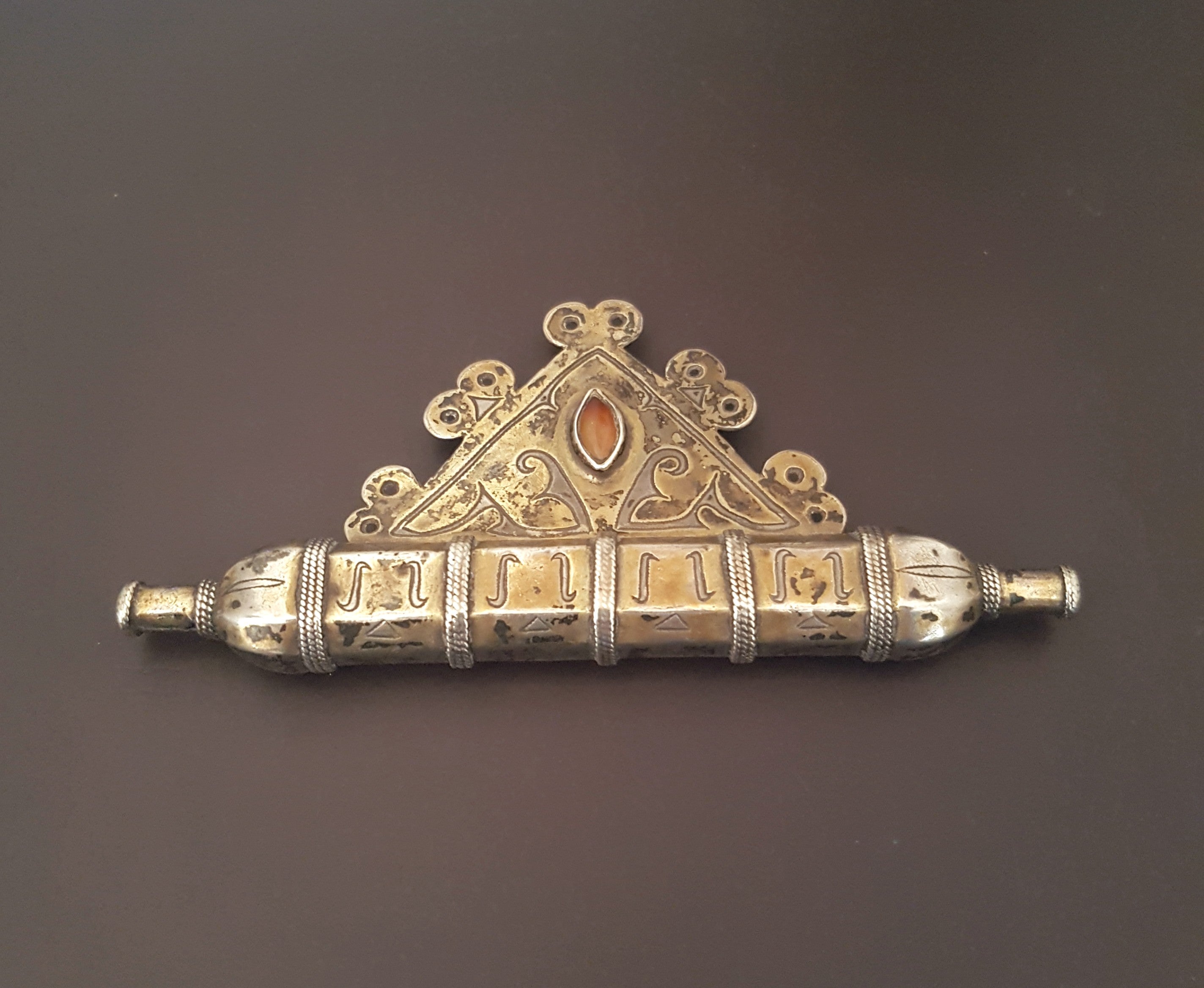 Old Turkmen Pendant with Carnelian