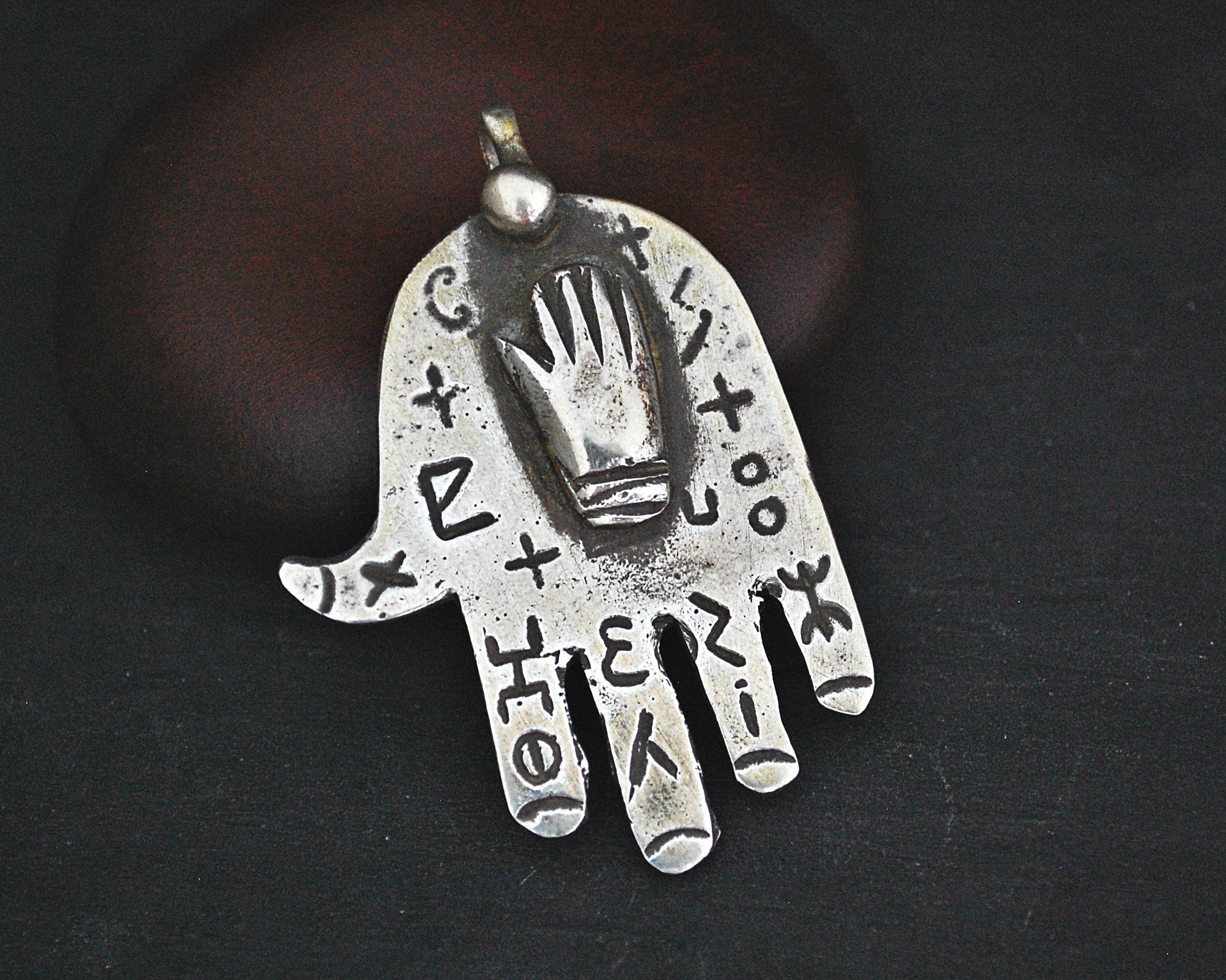 Old Berber Hamsa Pendant