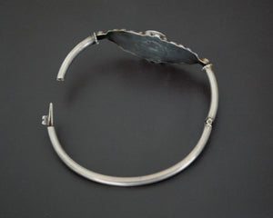 Vintage Onyx Butterfly Bracelet from India - Hinged