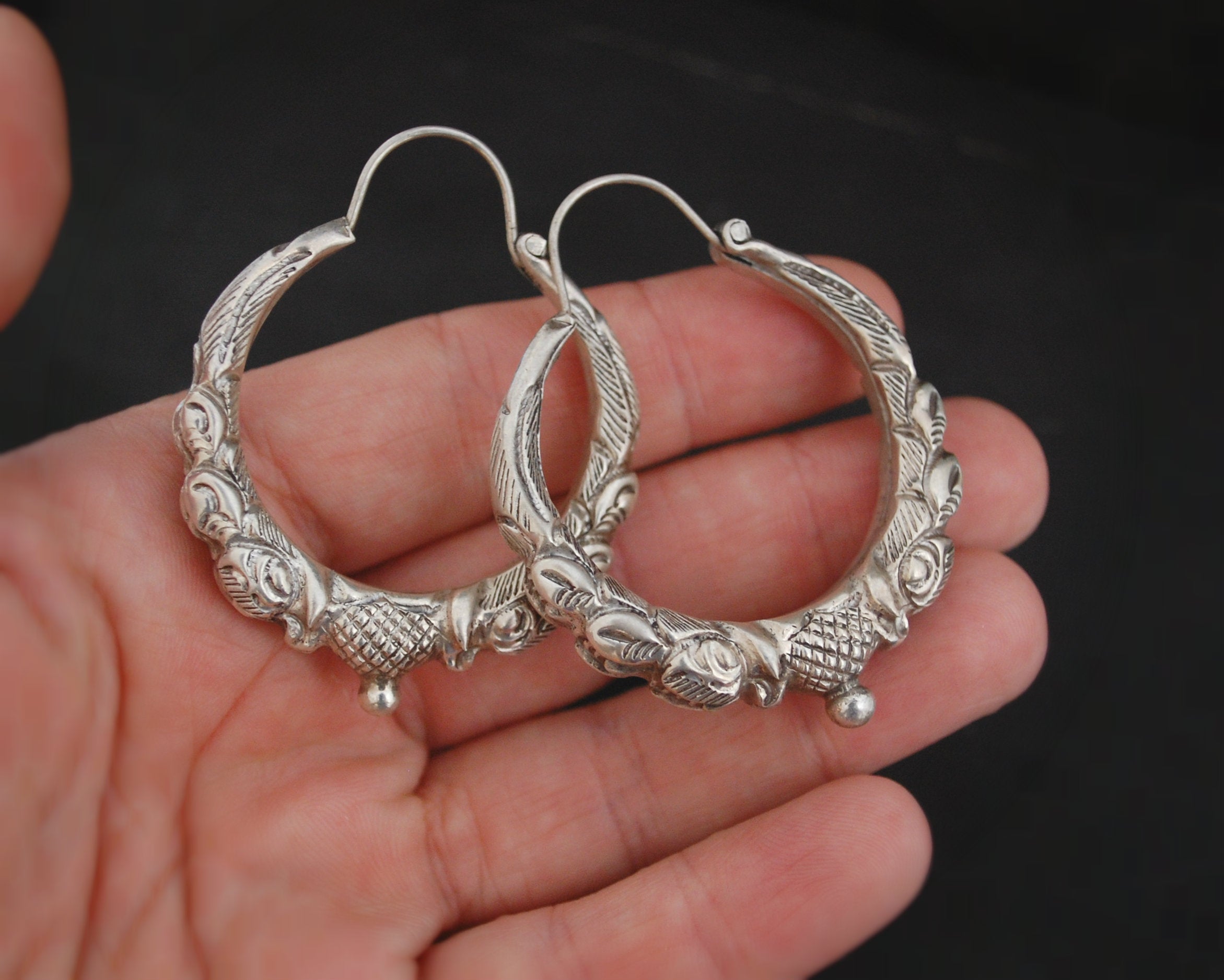 Nepali Hoop Earrings - LARGE