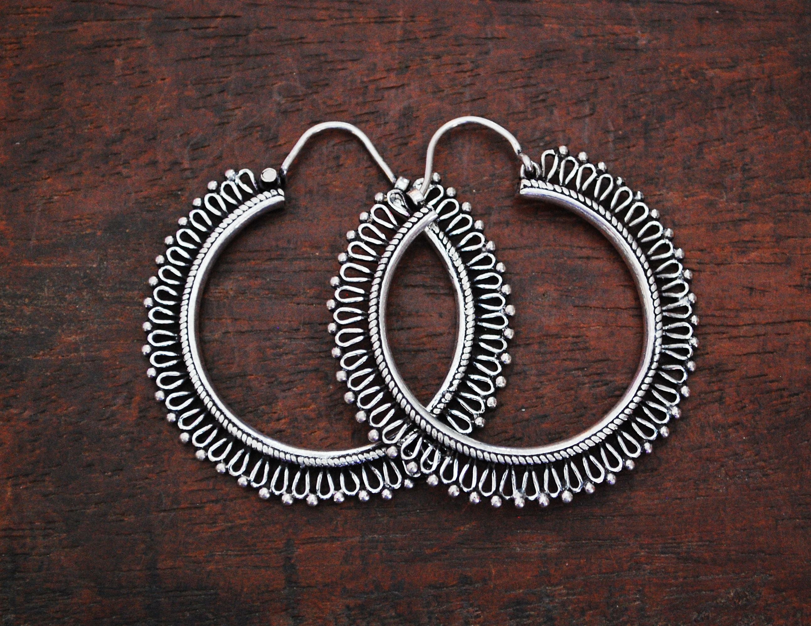 Rajasthani Hoop Earrings - LARGE