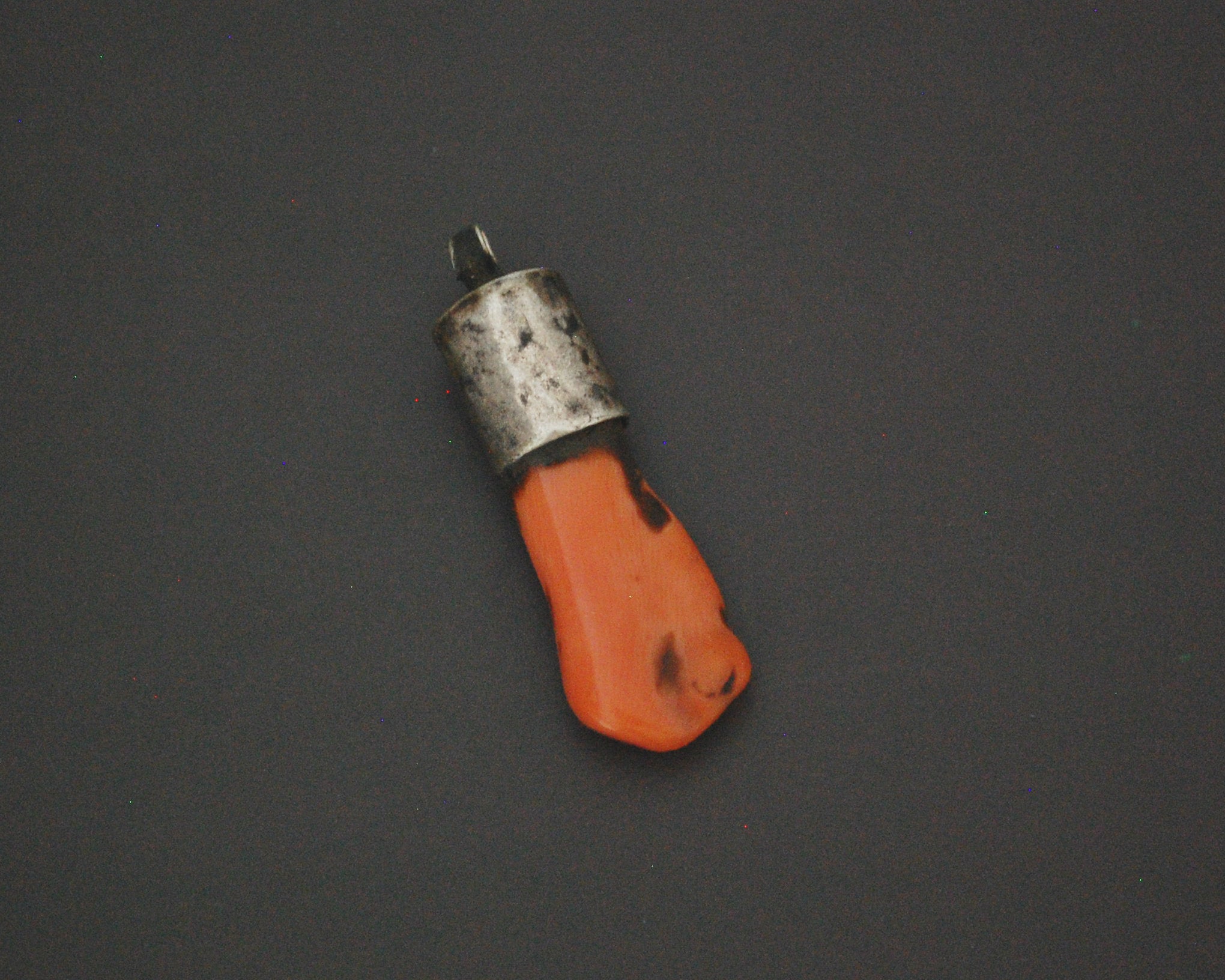 Antique Coral Pendant from Morocco - Flatened