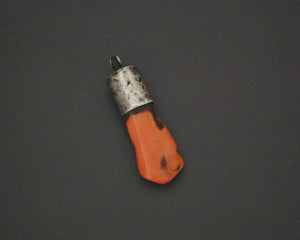 Antique Coral Pendant from Morocco - Flatened