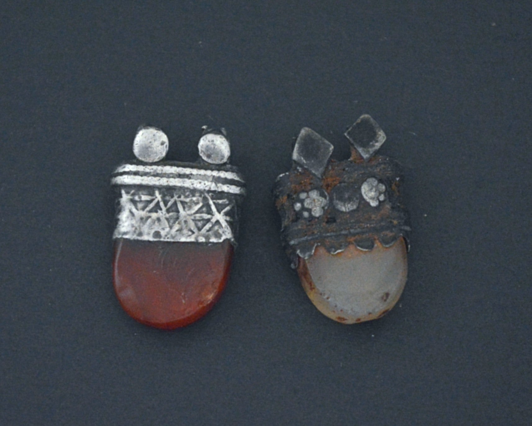 Set of Two Old Yemeni Pendants