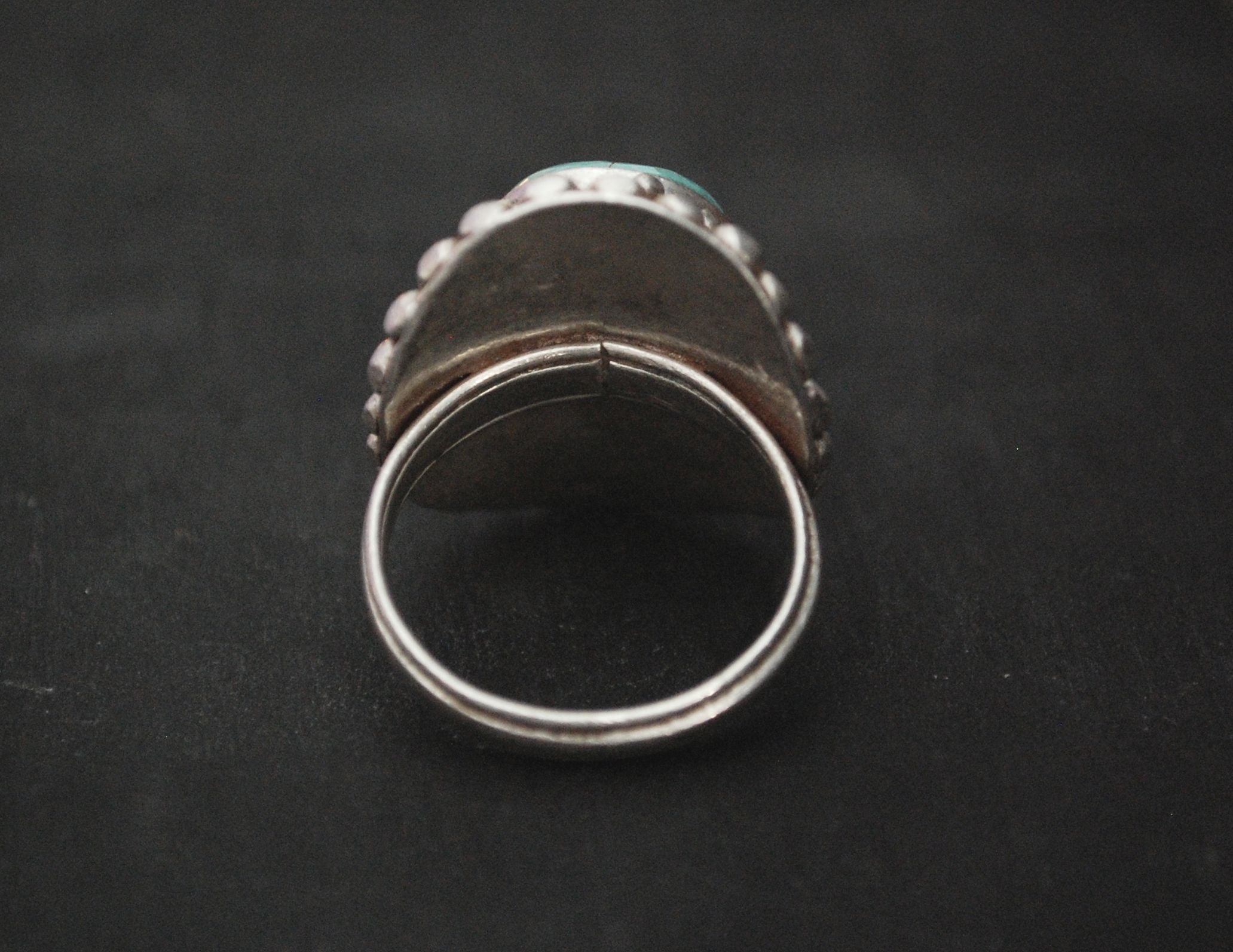 Bold Nepali Turquoise Ring - Size 11