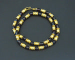 Ethnic Garnet Gilded Beads Necklace from India