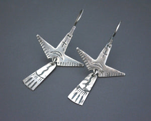 Indian Silver Bird Earrings