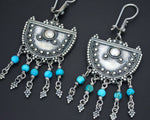 Ethnic Dangle Earrings with Turquoise