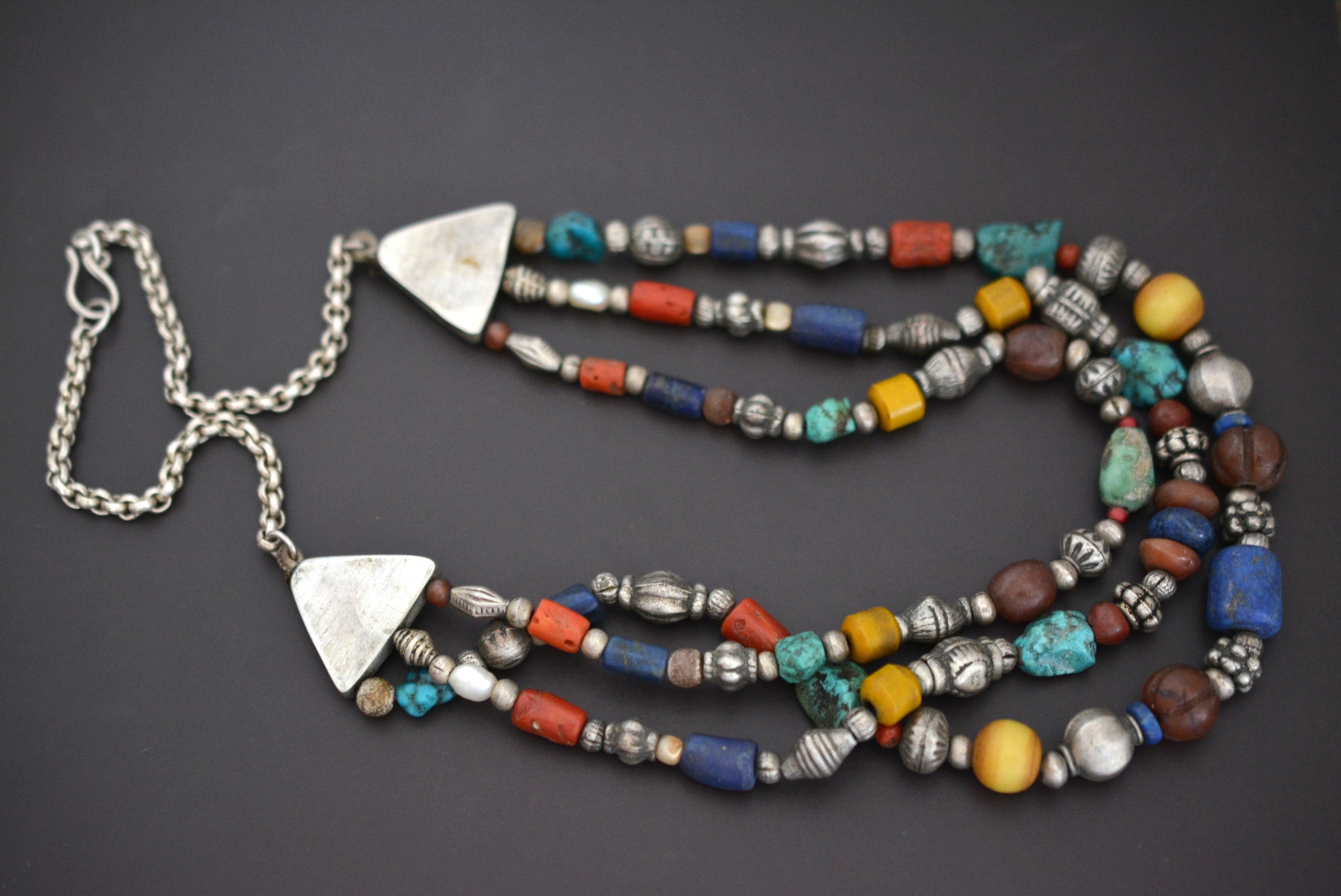 Reserved for A. - Vintage Nepali Multistone Necklace
