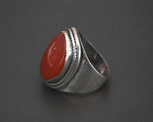 Large Carnelian Ring from India - Size 8