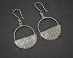 Ethnic Silver Dangle Earrings from Egypt
