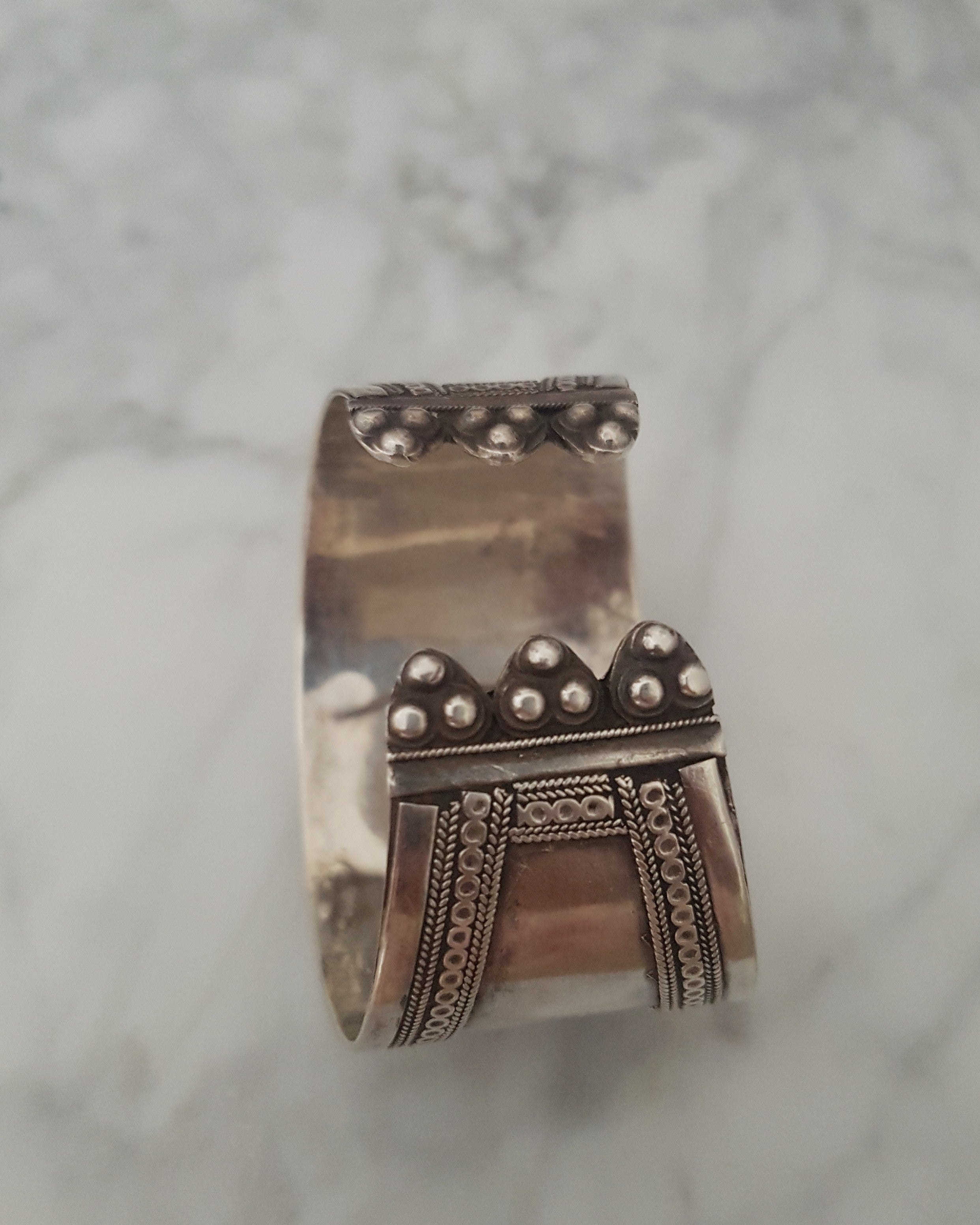Turkmen Carnelian Gilded Cuff Bracelet