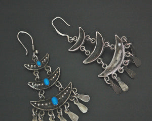 Ethnic Turquoise Earrings with Dangles