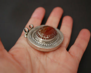 Afghani Agate Silver Pendant