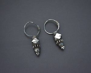 Old Rajasthani Silver Earrings - SMALL