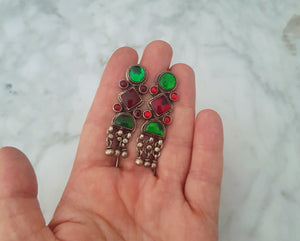 Rajasthani Earrings with Glass and Bells