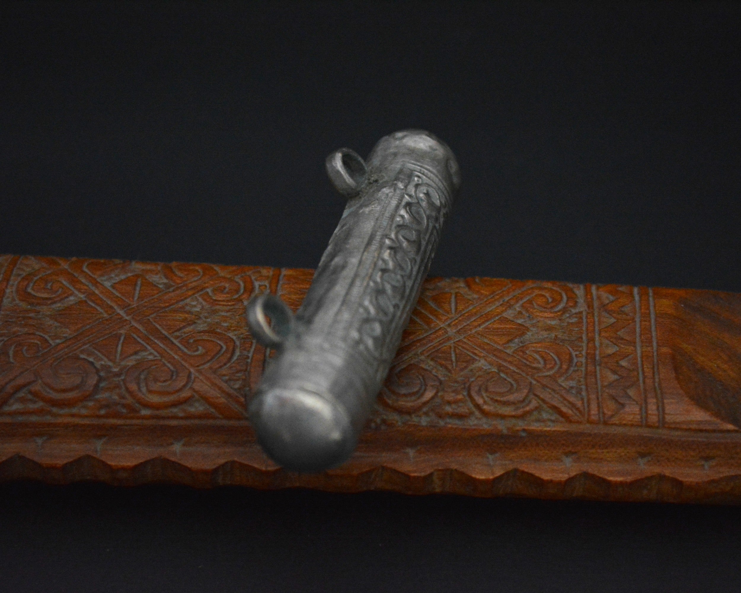 Afghani Old Scroll Box Pendant
