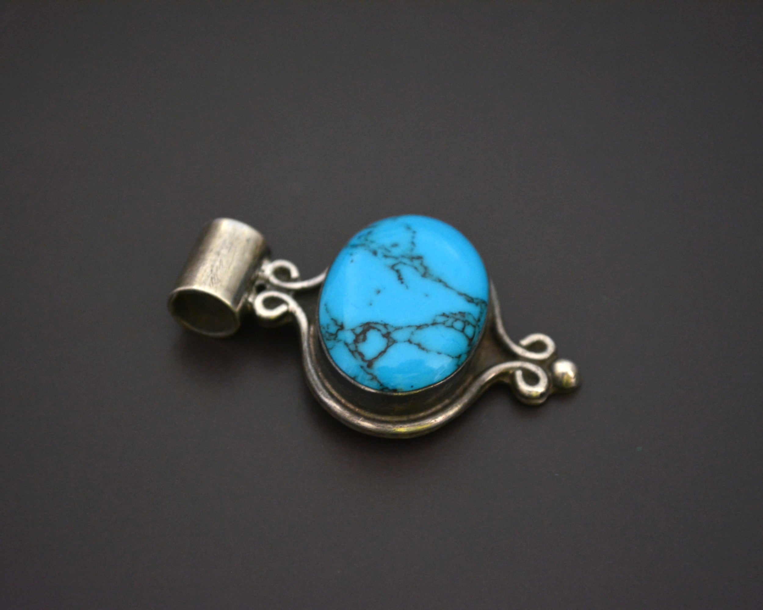 Ethnic Turquoise Pendant from Mexico