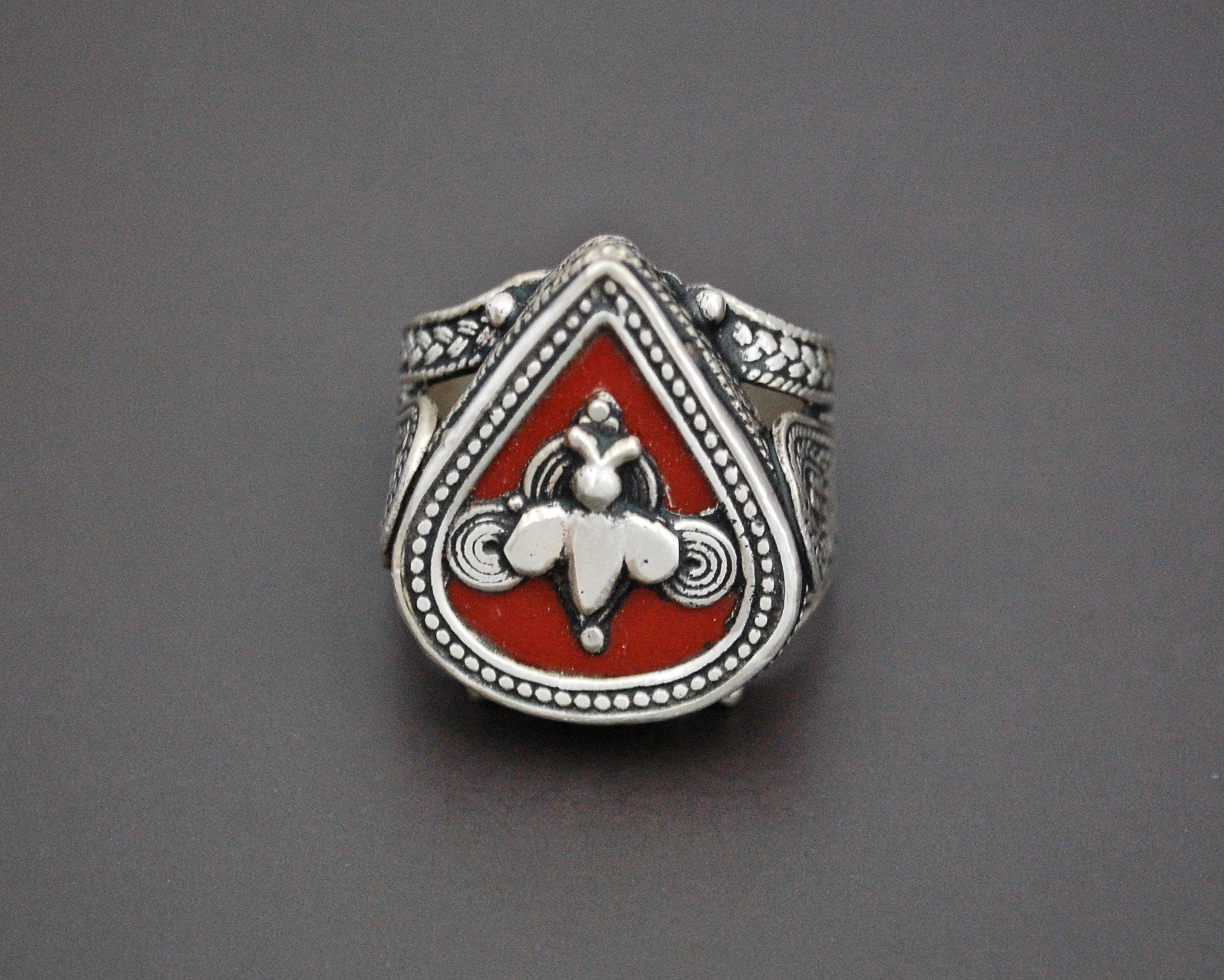 Vintage Kazakh Silver Ring - Size 8
