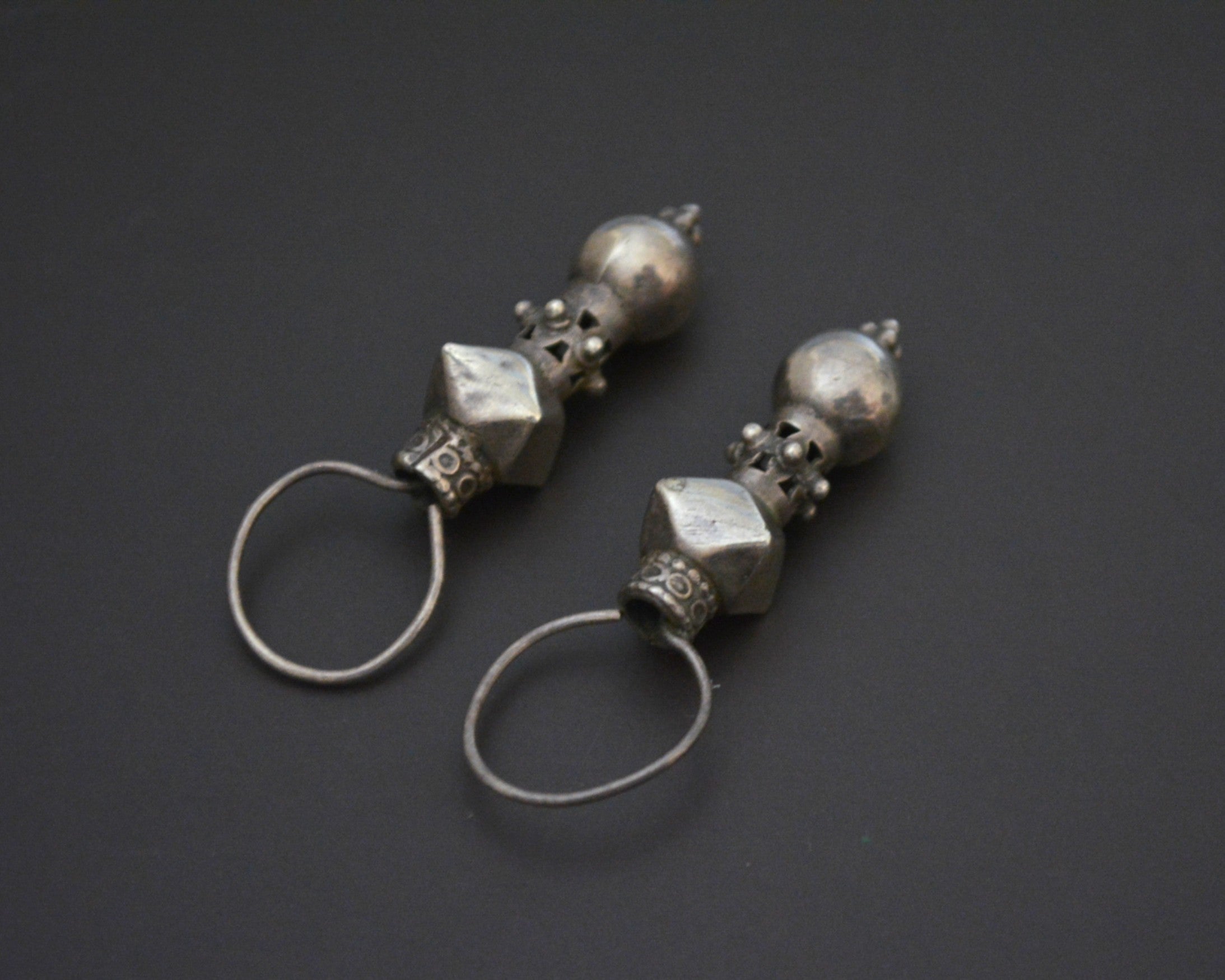 Old Rajasthani Silver Earrings