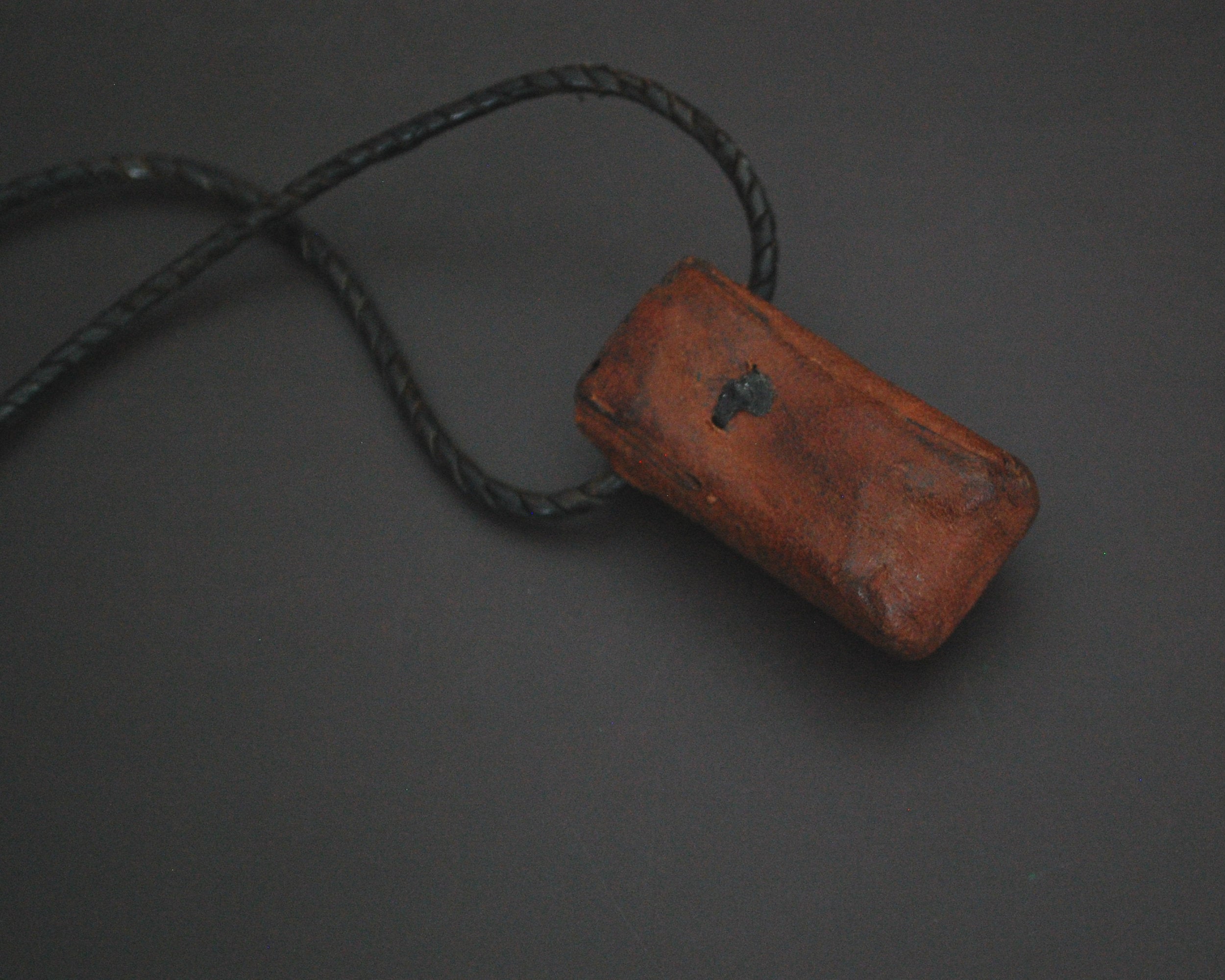 Tuareg Cross Leather Talisman Pendant on Leather Cord