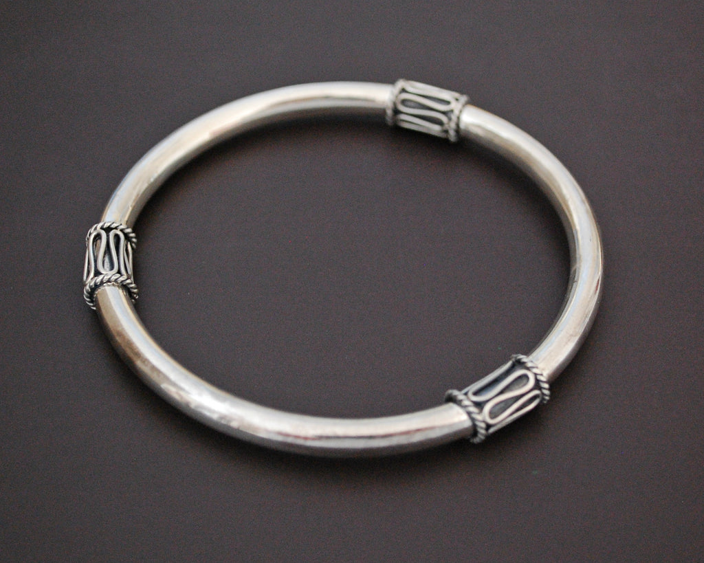 Balinese Sterling Silver Bangle Bracelet
