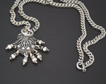 Jhumka Pendant on Silver Chain - Necklace