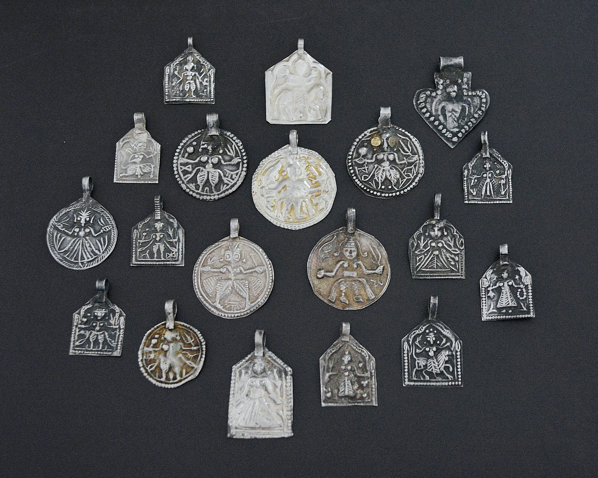 Set Hindu Charm Amulet Pendants - SET
