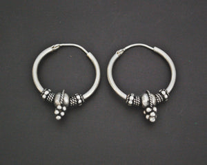 Ethnic Bali Hoop Earrings - SMALL