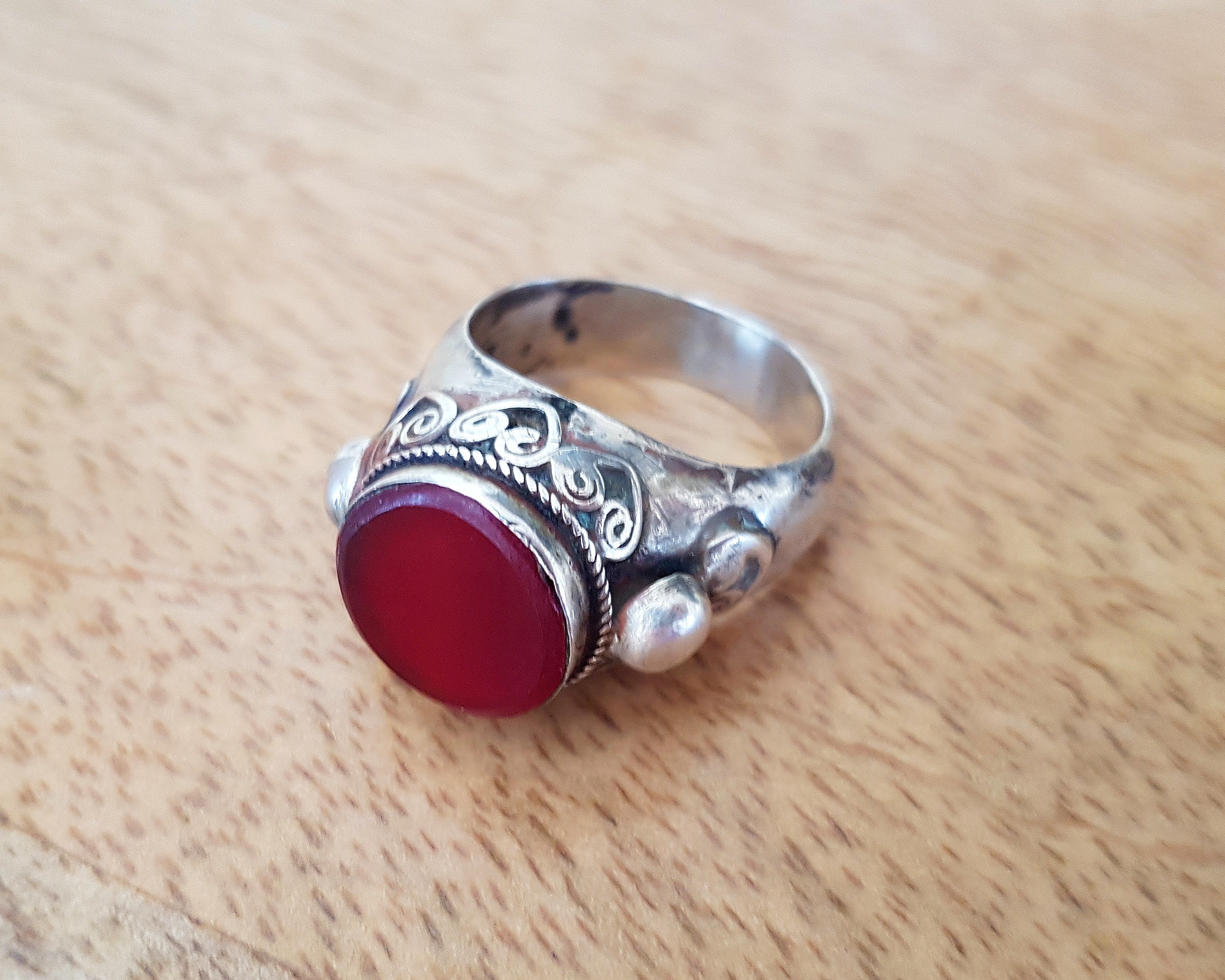 Turkmen Carnelian Ring - Size 9.5