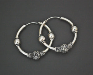 Ethnic Bali Hoop Earrings - Medium / Large