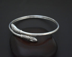 Reserved for L. - Vintage Silver Snake Bracelet - Adjustable - Snake Jewelry