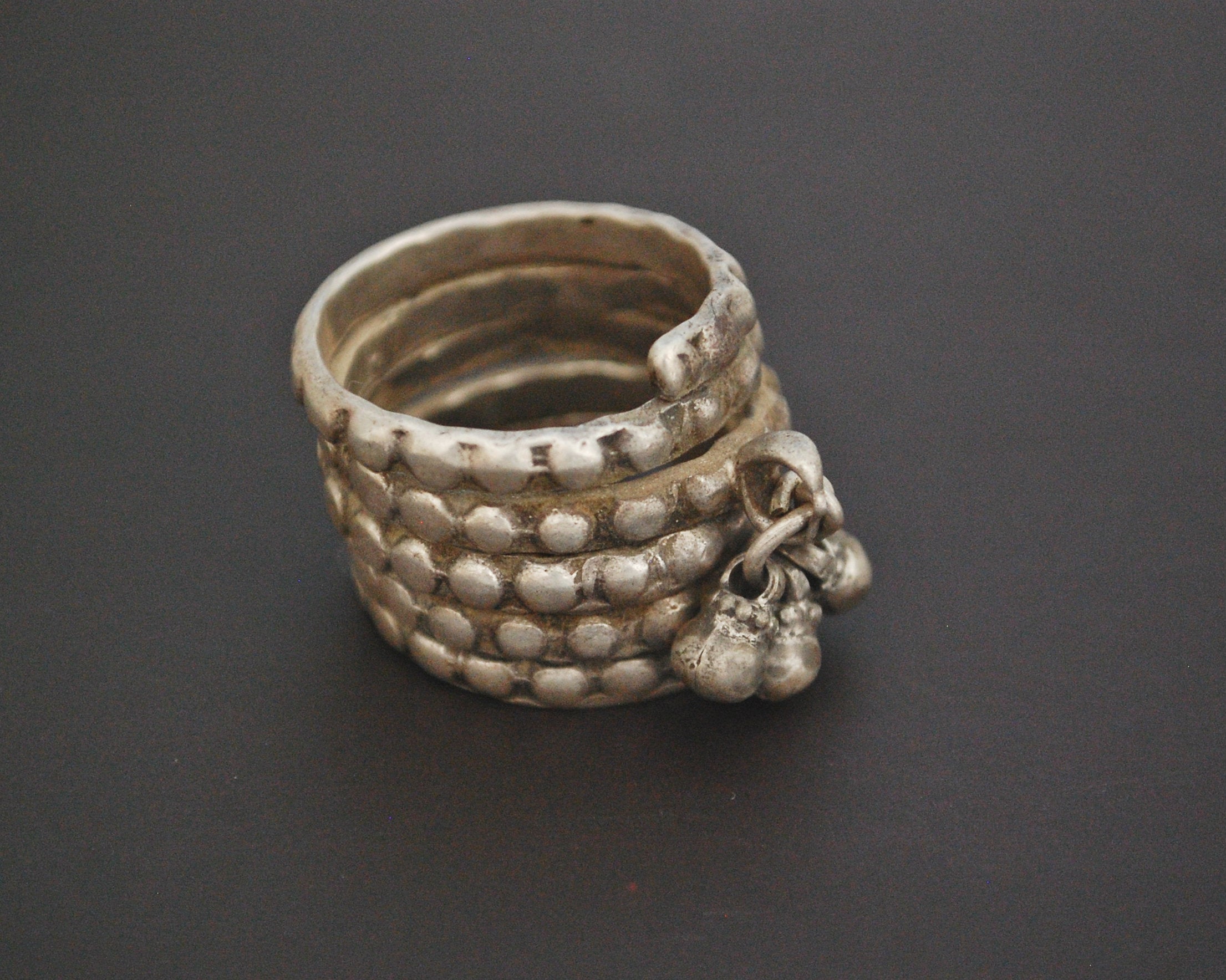 Old Tribal Coil Ring from India - Size 8