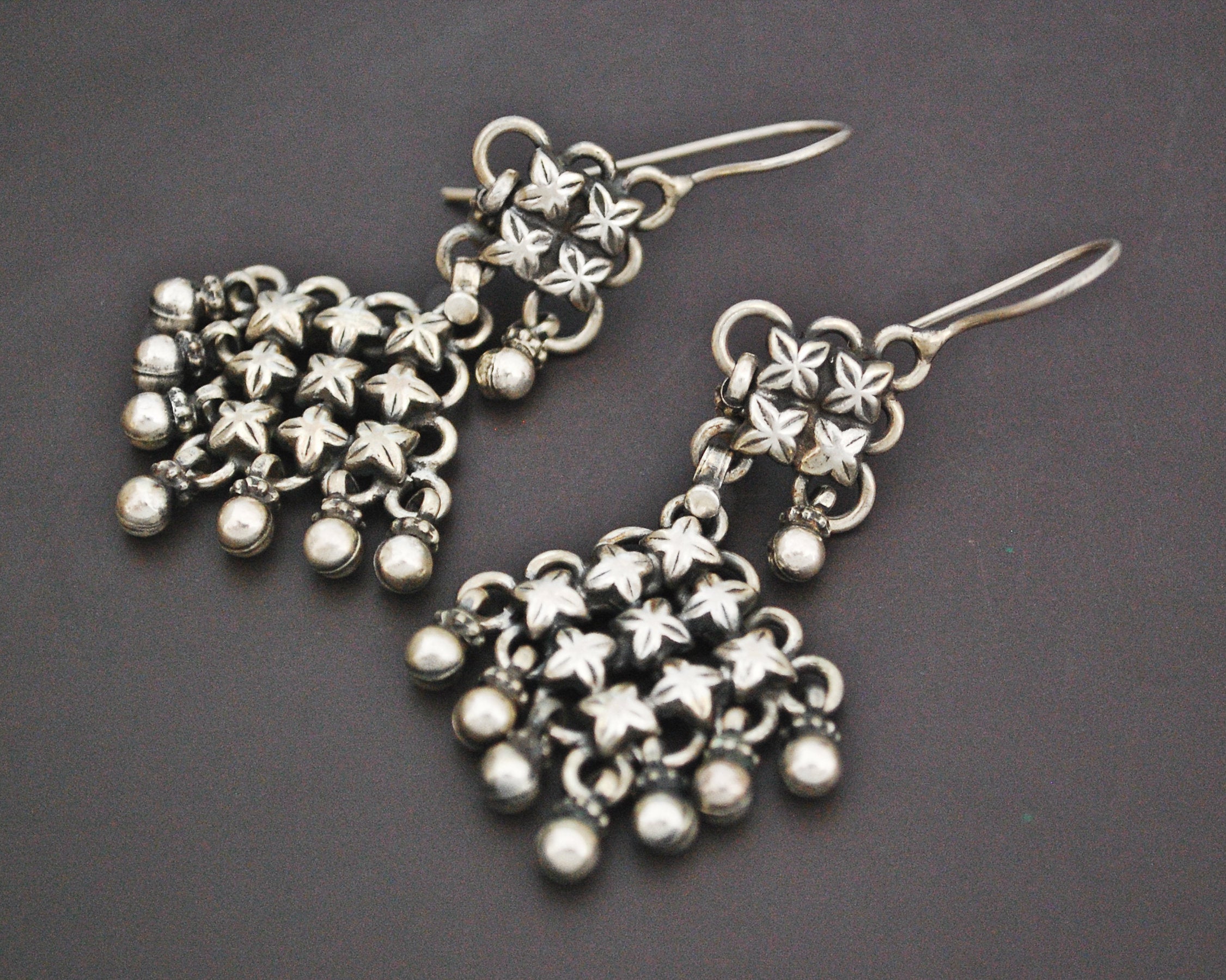 Rajasthani Silver Earrings with Bells
