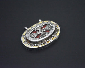 Gilded Silver Kazakh Pendant with Two Bales