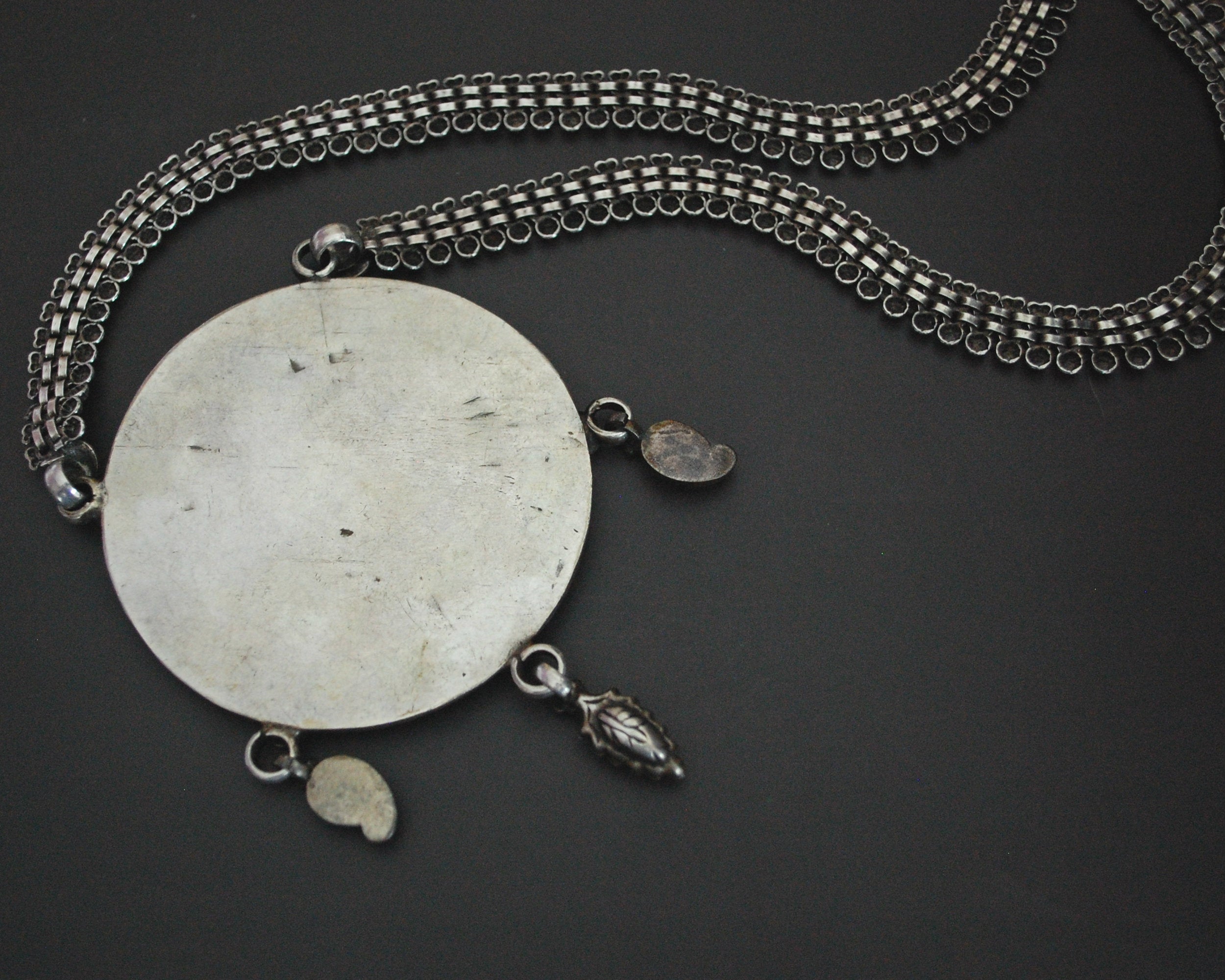 Huge Rajasthani Silver Necklace with Amulet