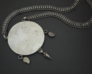 Huge Rajasthani Silver Necklace with Amulet