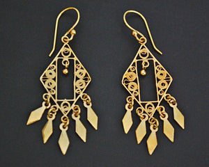 Ethnic Gilded Earrings from India