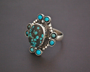 Ethnic Turquoise Ring from India - Size 9.5