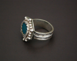 Ethnic Aventurine Ring from Afghanistan - Size 7.5