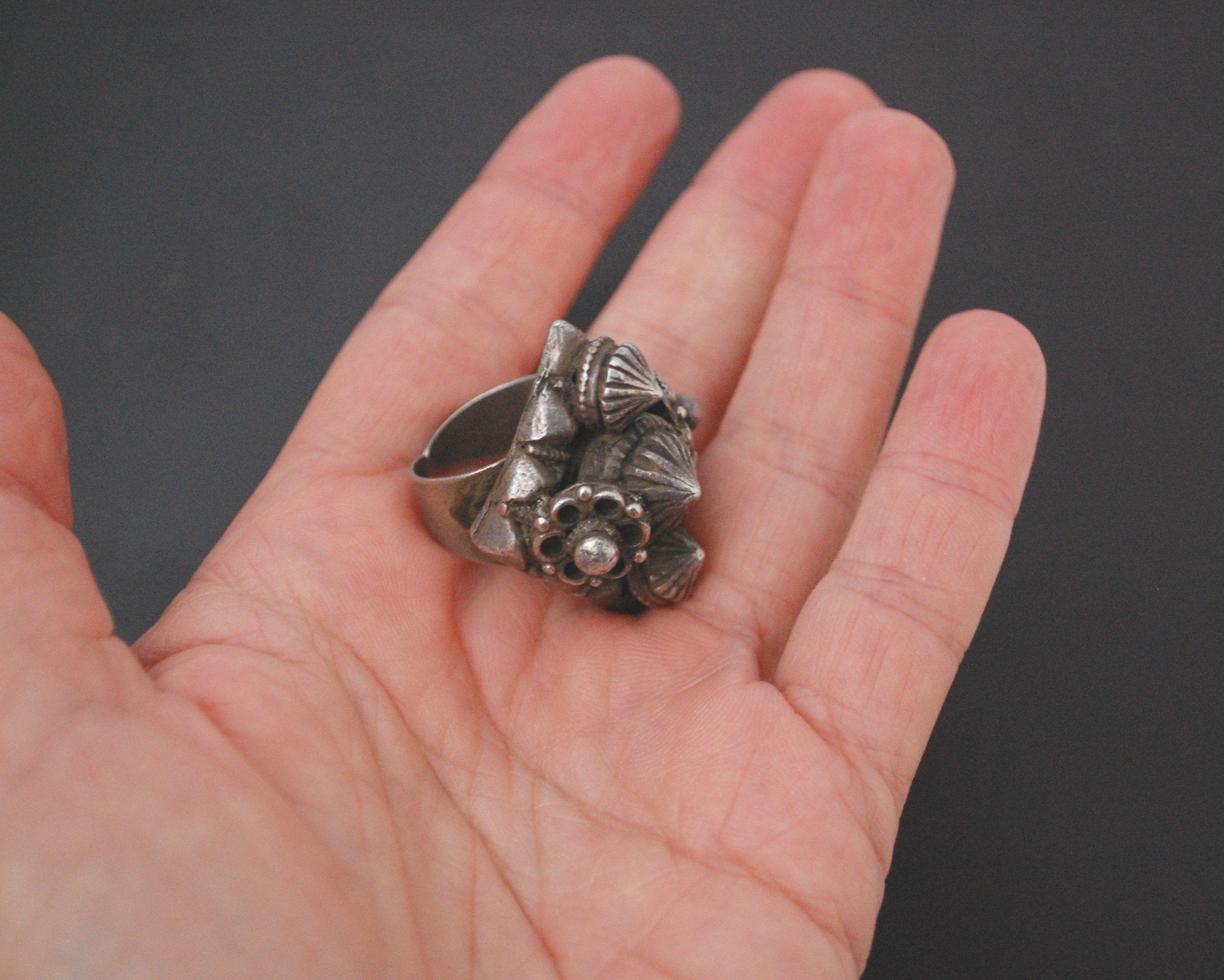 Reserved for Y.M. - Heavy Tribal Indian Silver Ring - Size 6+