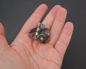 Reserved for Y.M. - Heavy Tribal Indian Silver Ring - Size 6+