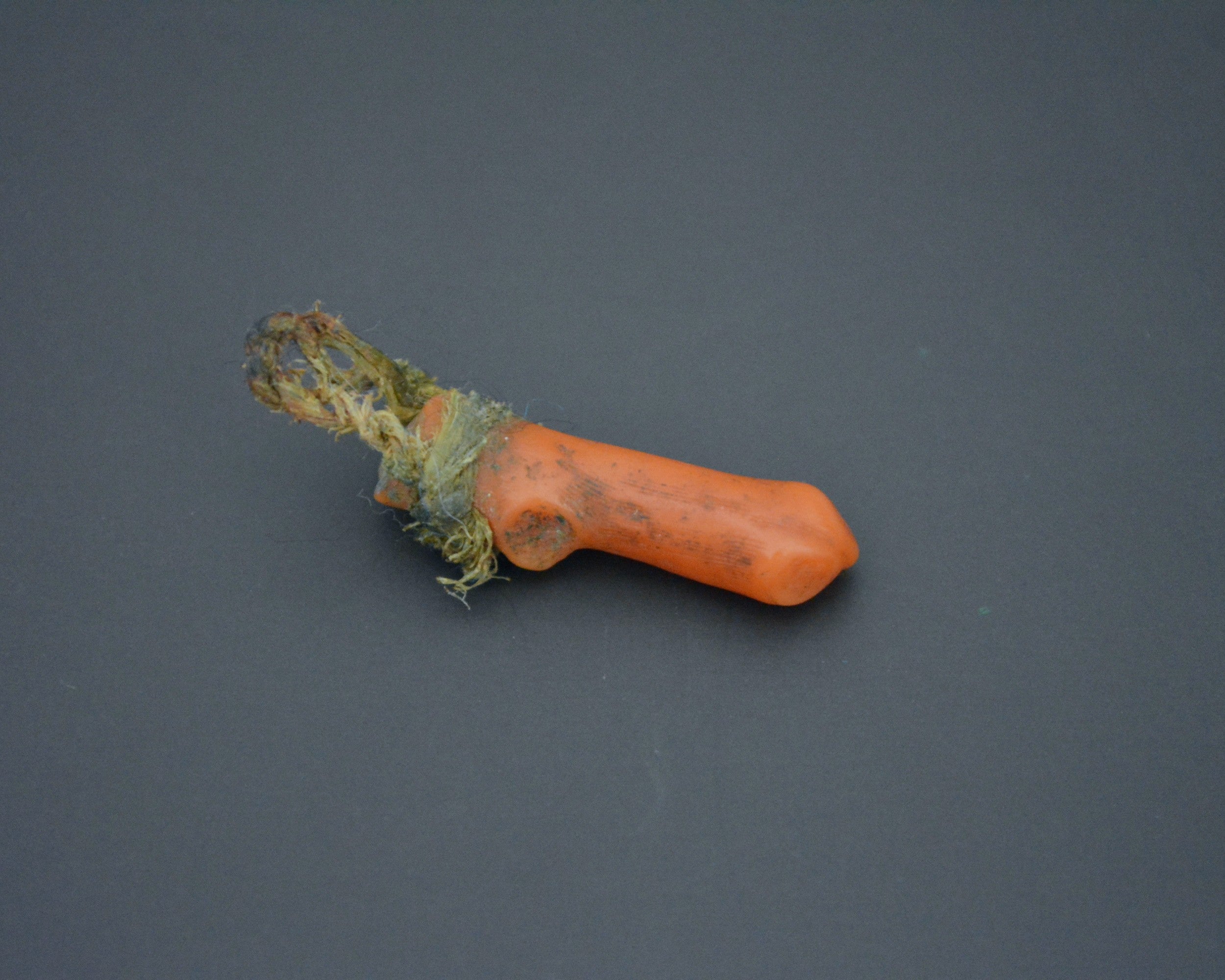 Old Coral Pendant from Morocco with Thread