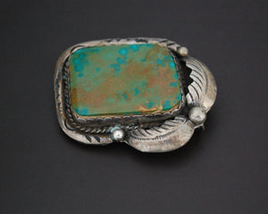 Old Navajo Turquoise Pendant Brooch