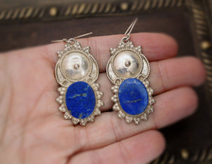 Ethnic Lapis Lazuli Earrings from India