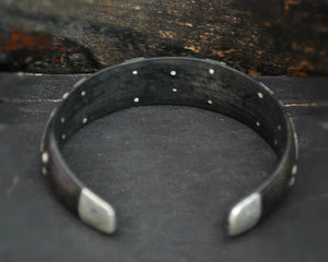Tuareg Silver Cuff Bracelet with Engravings