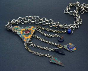 Tunisian Enamel Pendant on Chain