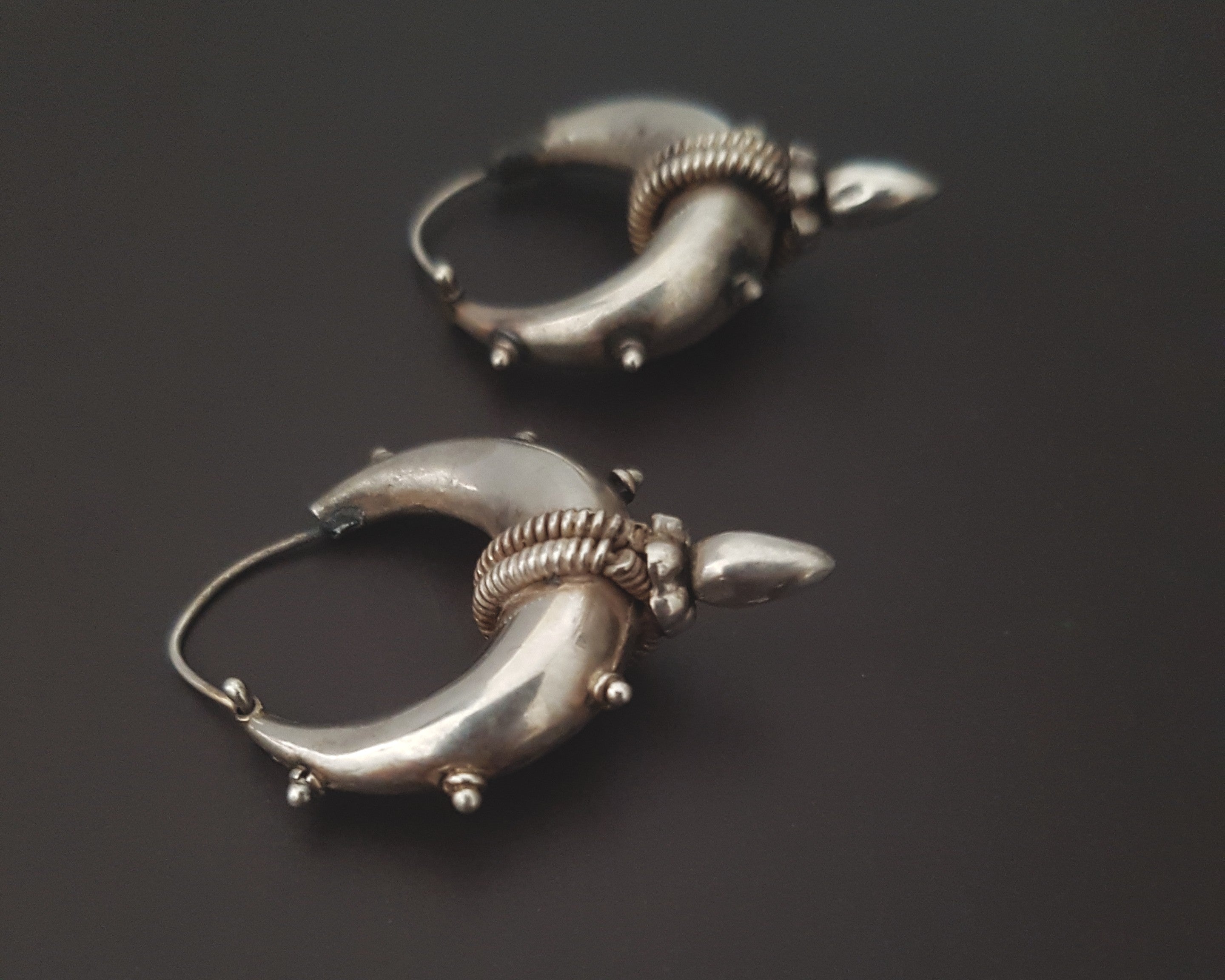 Ethnic Spike Hoop Earrings - SMALL / MEDIUM